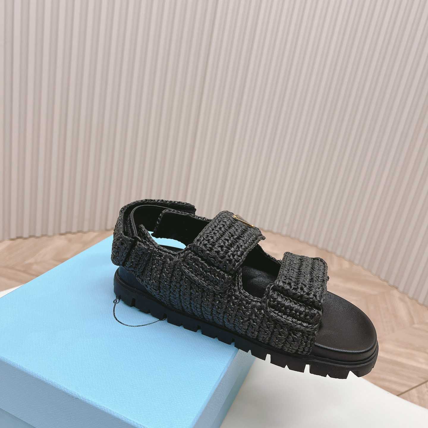 Prada Woven Fabric Sandals - DopestKickz