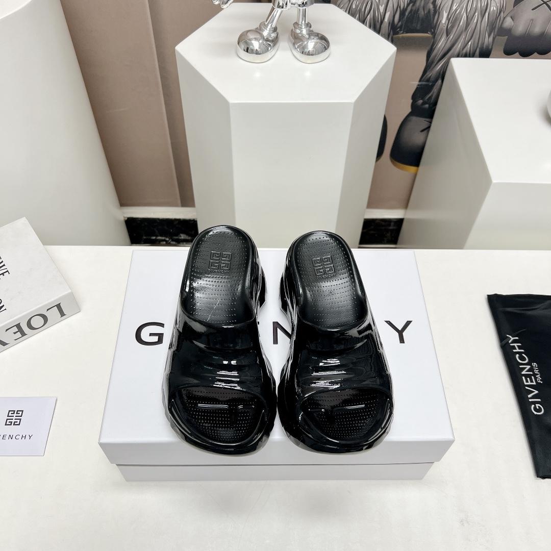 Givenchy Marshmallow Wedge Sandals In Rubber - DopestKickz