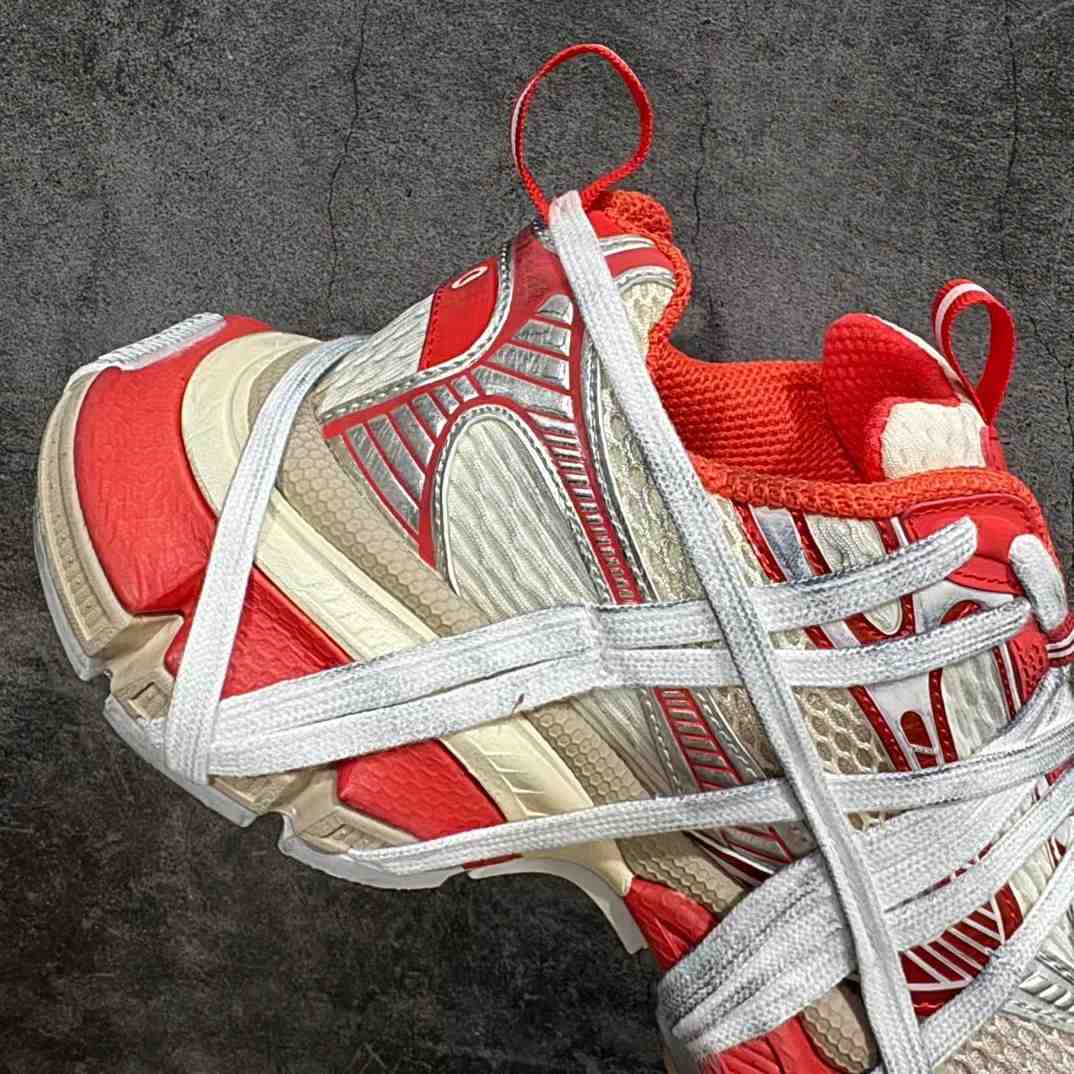 Balenciaga 3XL Extreme Lace Sneaker In Orange And Beige Mesh And Polyurethane - DopestKickz