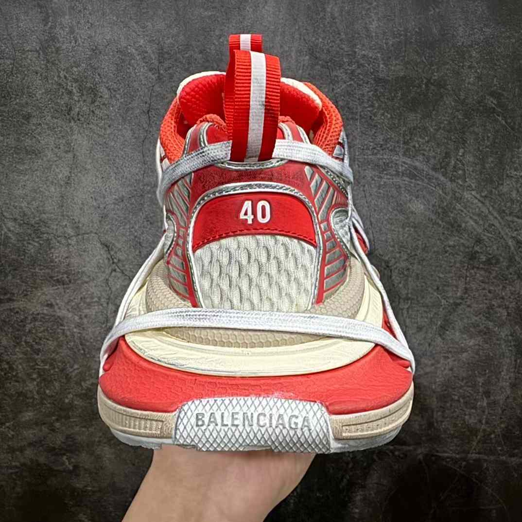 Balenciaga 3XL Extreme Lace Sneaker In Orange And Beige Mesh And Polyurethane - DopestKickz