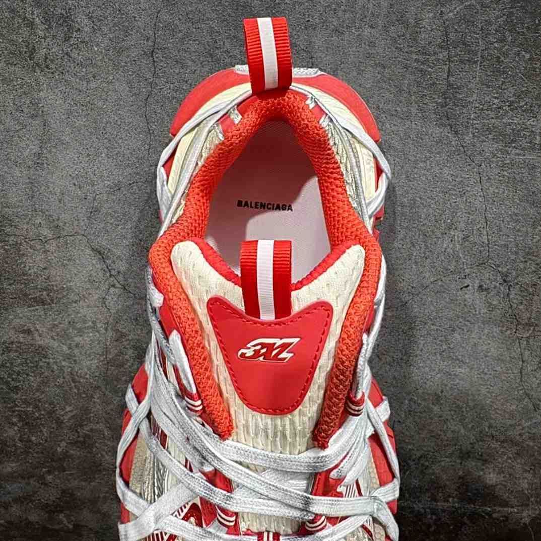 Balenciaga 3XL Extreme Lace Sneaker In Orange And Beige Mesh And Polyurethane - DopestKickz