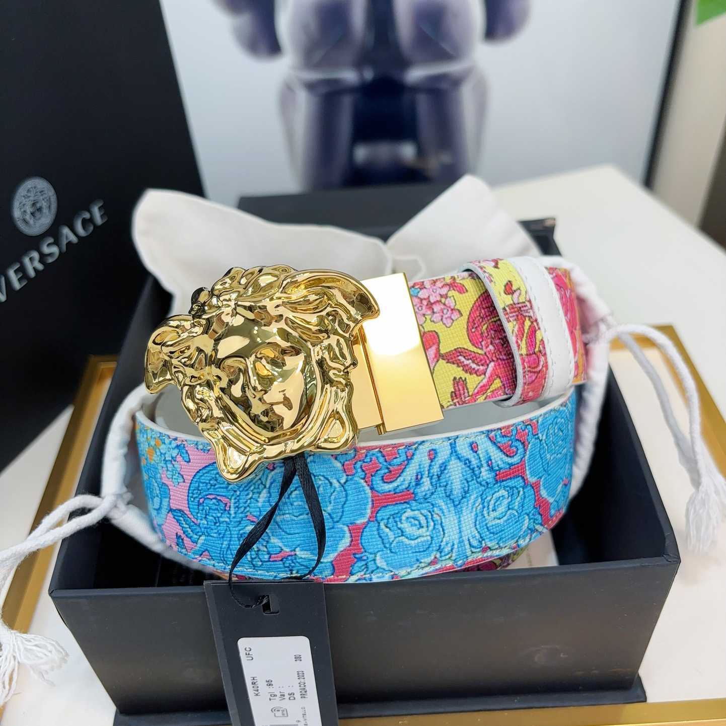 Versace Leather Waist Belt    40mm - DopestKickz