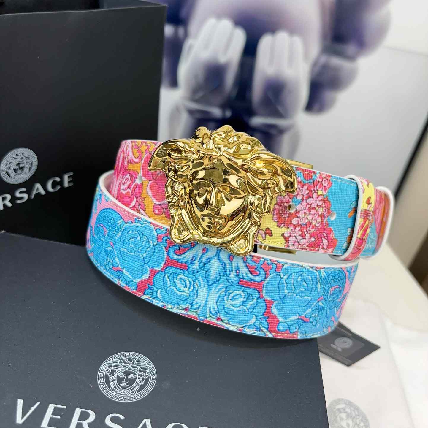 Versace Leather Waist Belt    40mm - DopestKickz