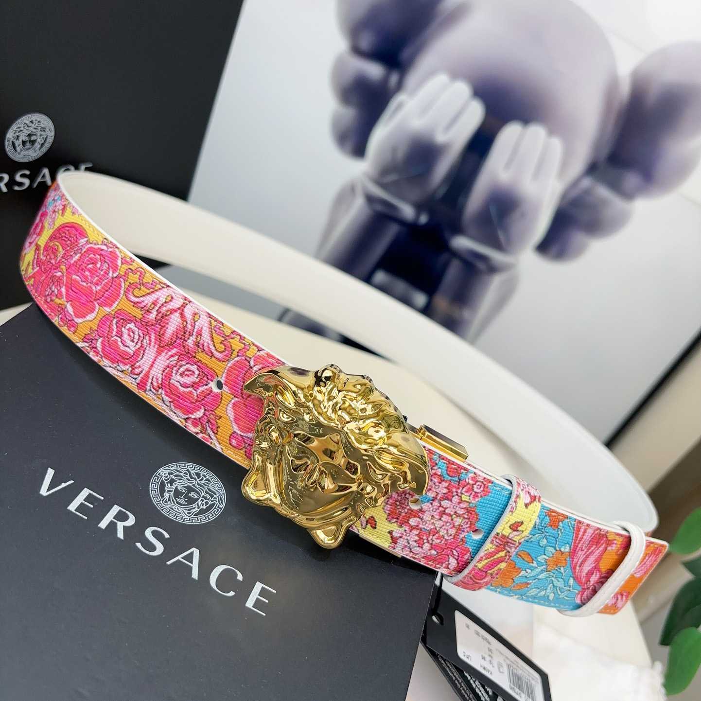 Versace Leather Waist Belt    40mm - DopestKickz