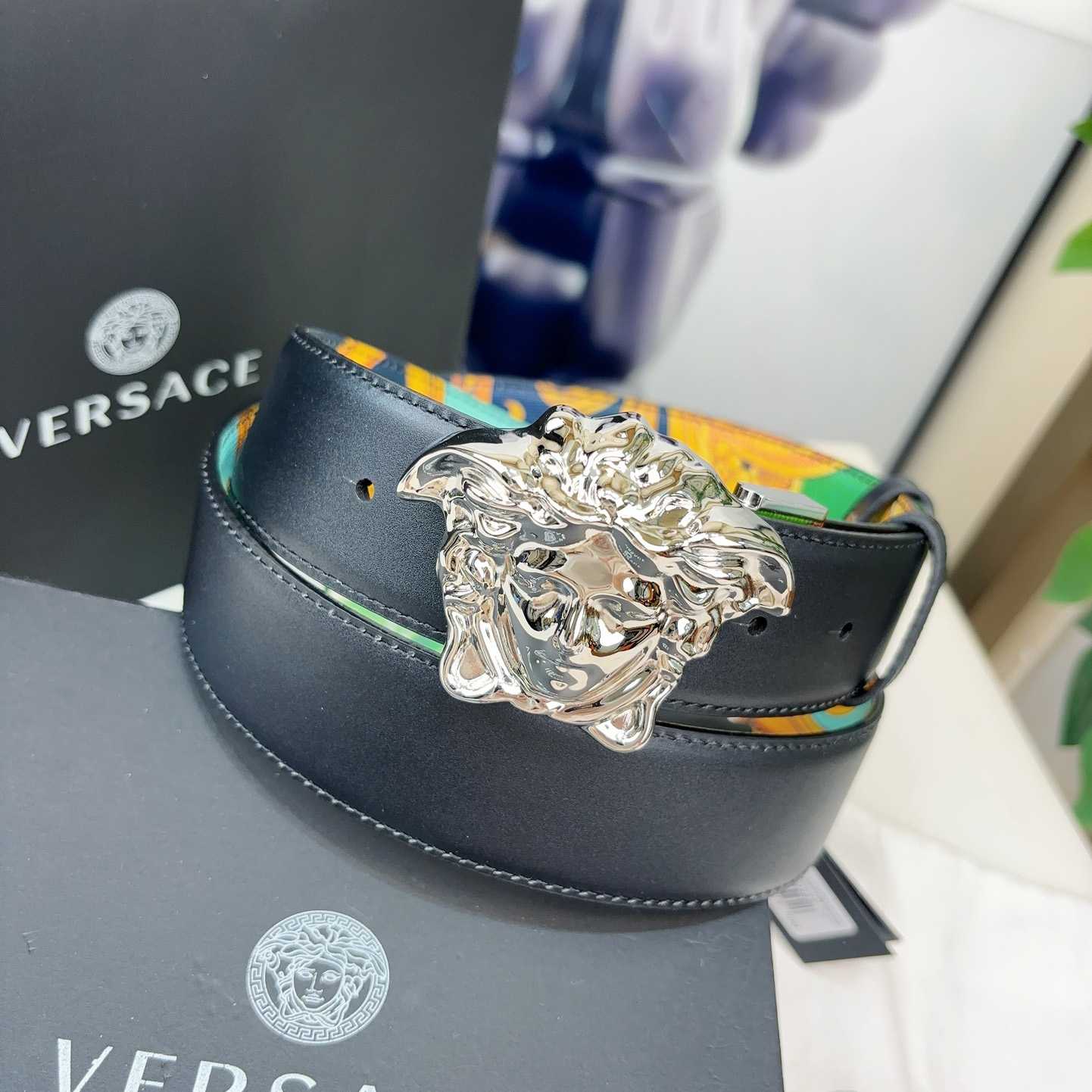 Versace Barocco Reversible Leather Belt    40mm - DopestKickz