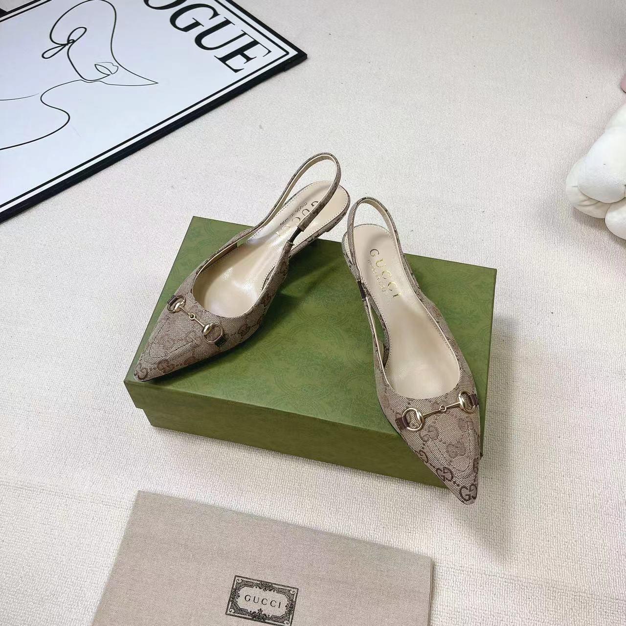 Gucci Women's Horsebit Slingback Pump - DopestKickz