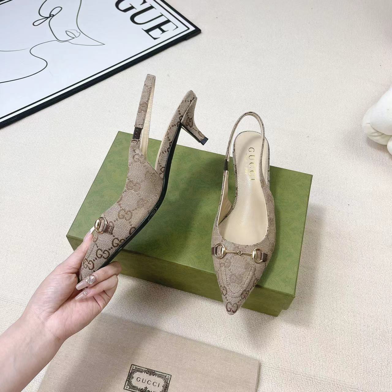 Gucci Women's Horsebit Slingback Pump - DopestKickz