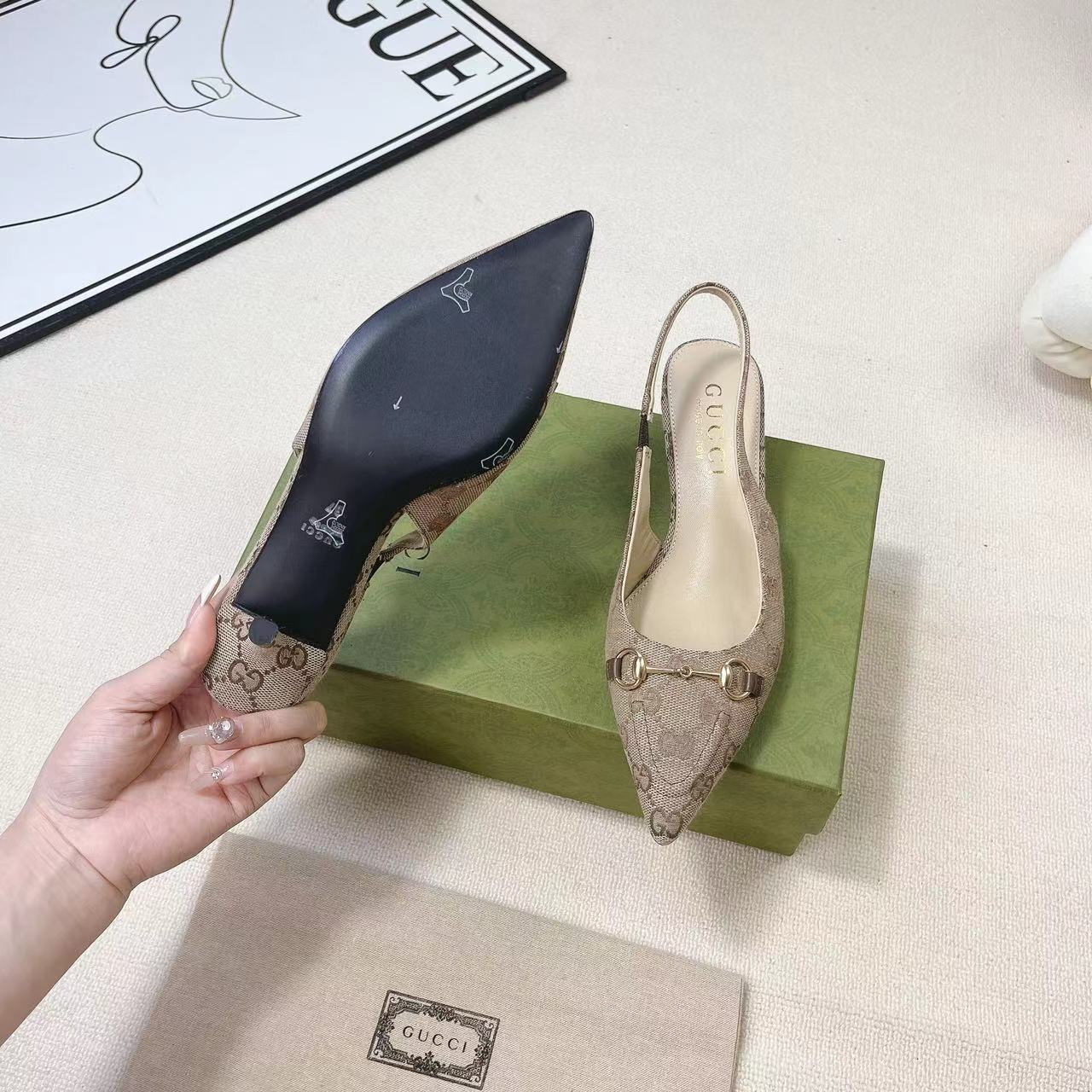 Gucci Women's Horsebit Slingback Pump - DopestKickz