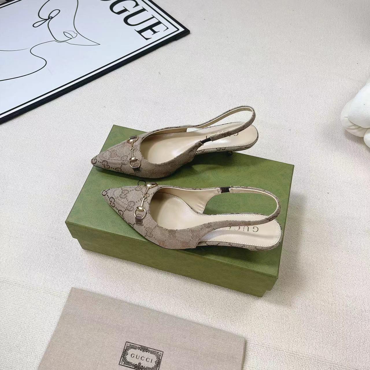 Gucci Women's Horsebit Slingback Pump - DopestKickz