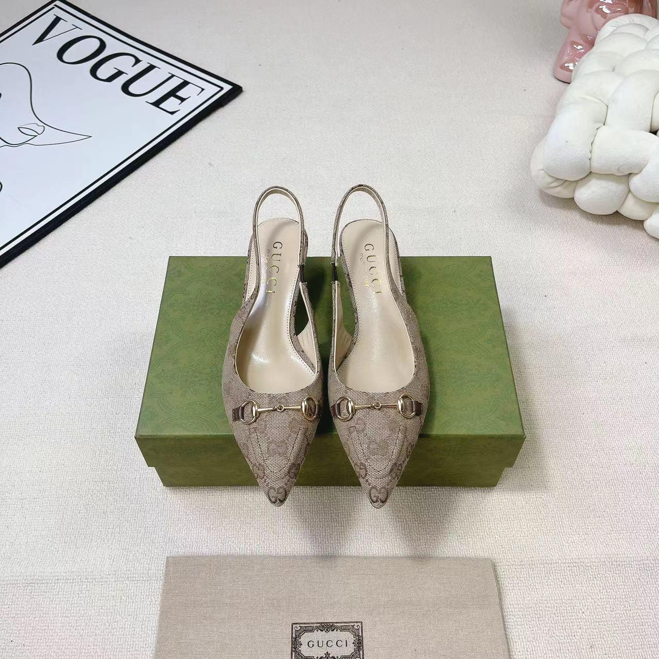 Gucci Women's Horsebit Slingback Pump - DopestKickz