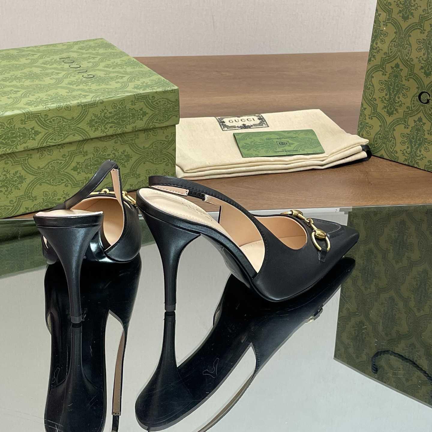 Gucci Women's Horsebit Slingback Pump - DopestKickz