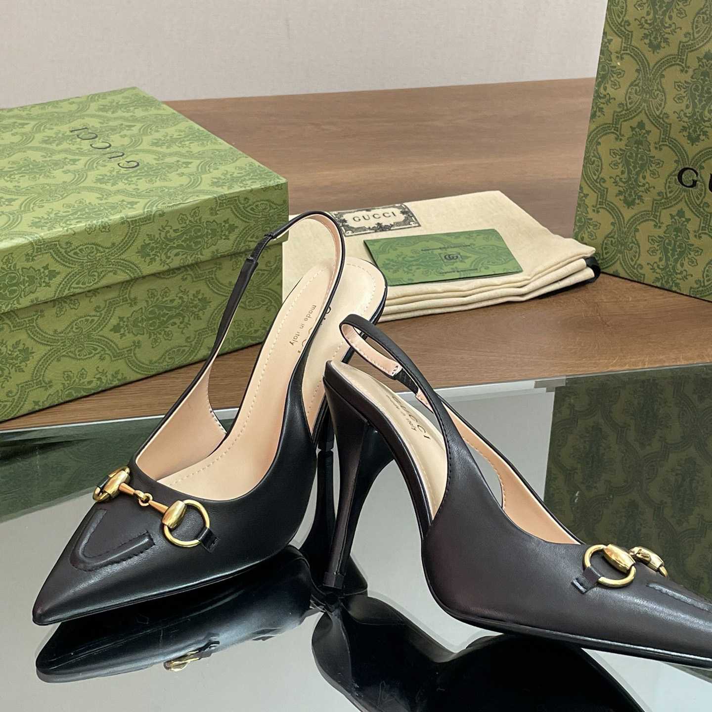 Gucci Women's Horsebit Slingback Pump - DopestKickz