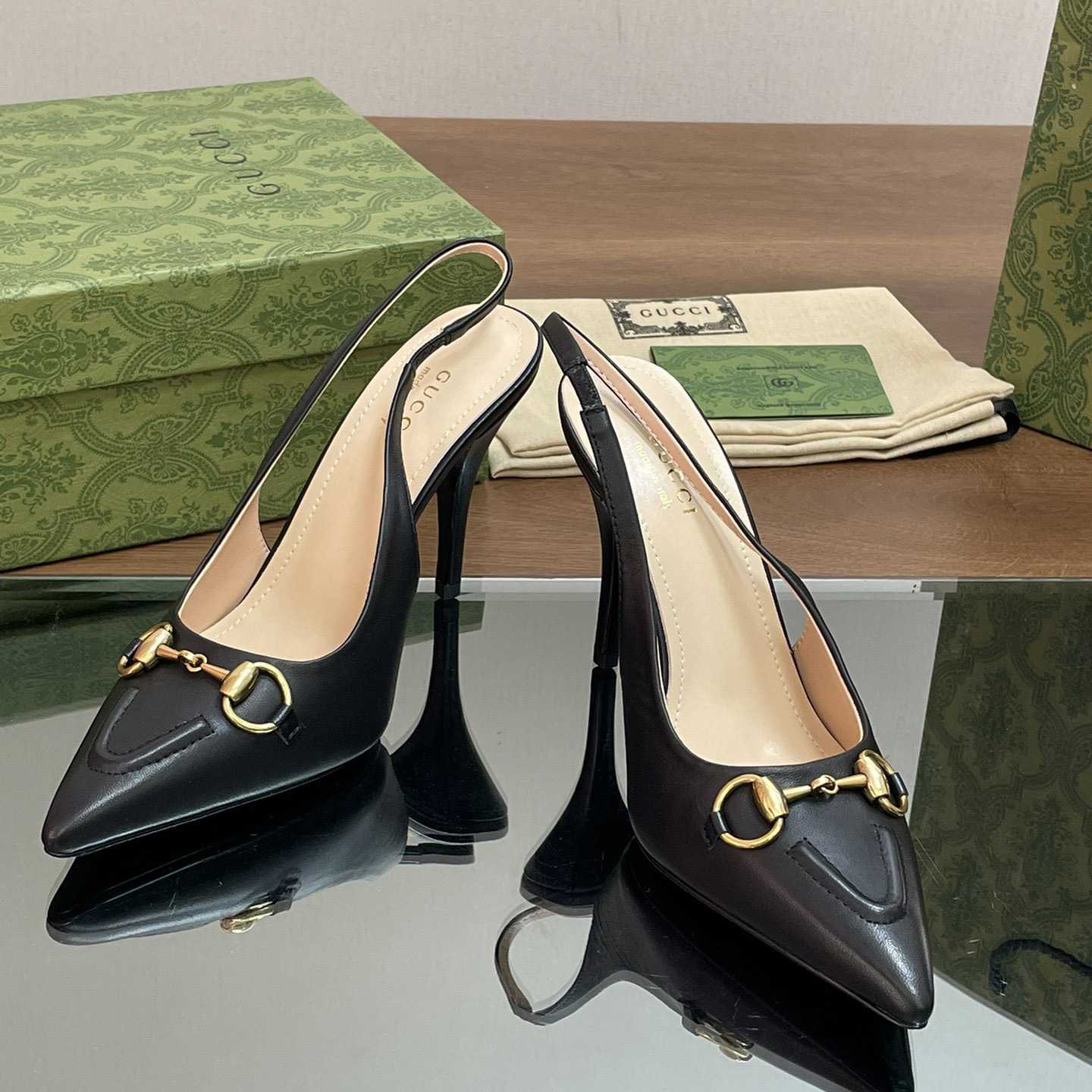 Gucci Women's Horsebit Slingback Pump - DopestKickz