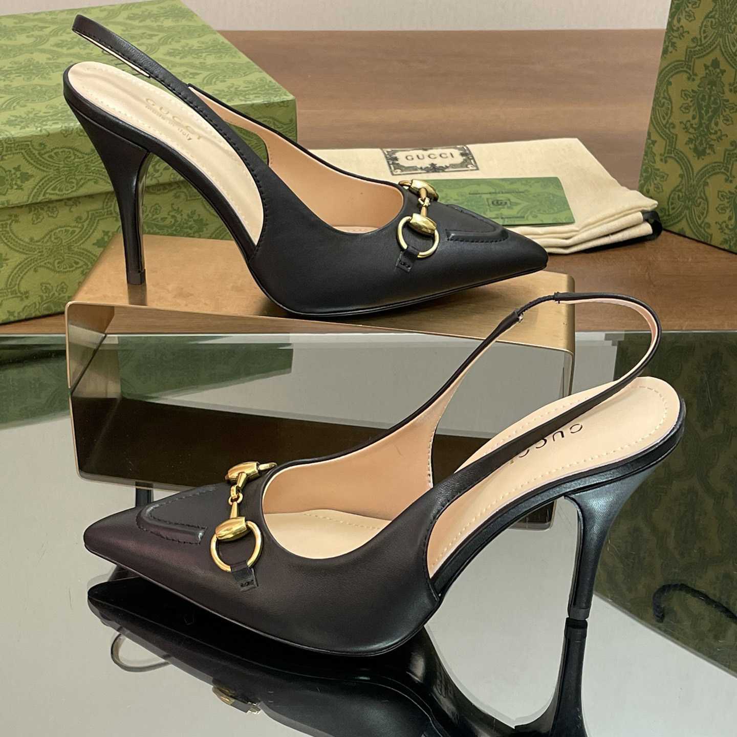 Gucci Women's Horsebit Slingback Pump - DopestKickz
