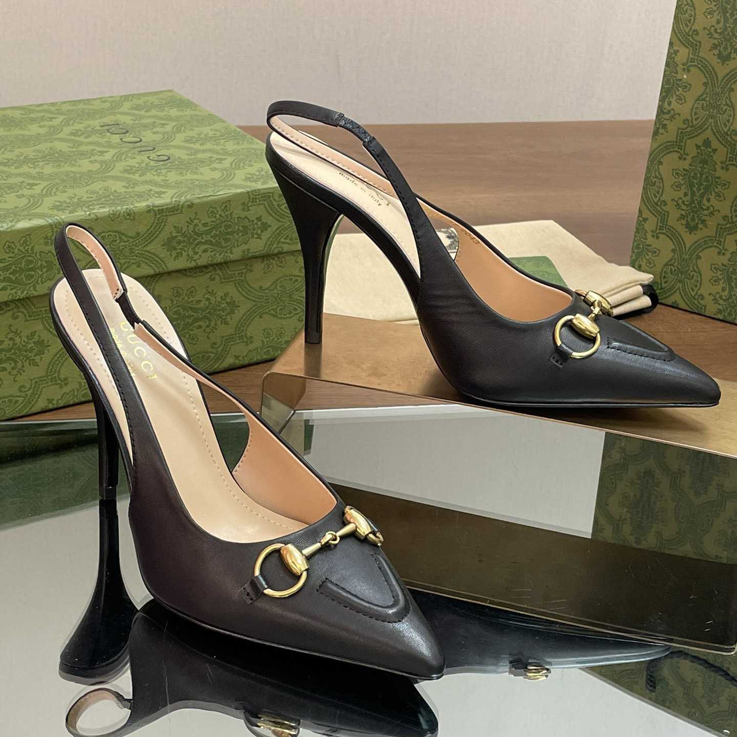 Gucci Women's Horsebit Slingback Pump - DopestKickz