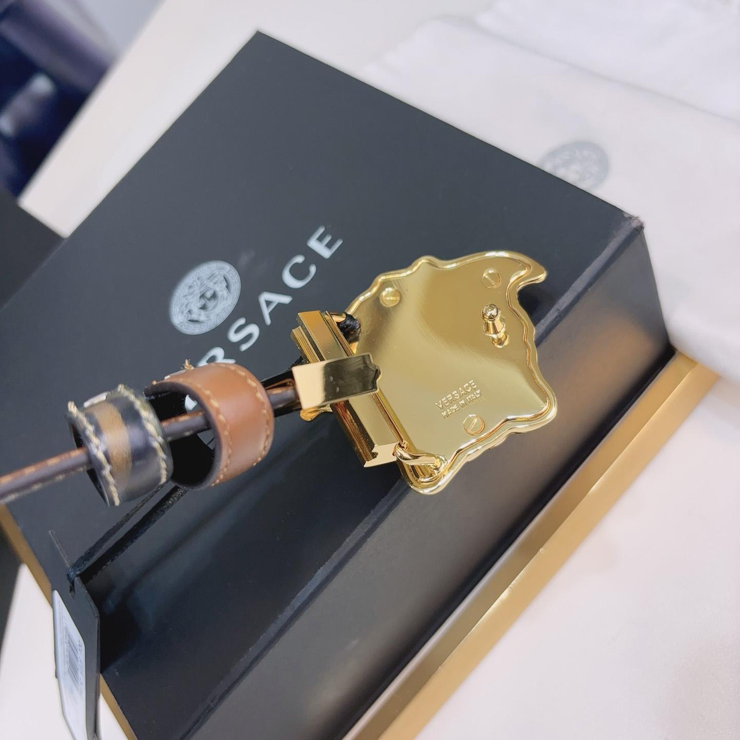 Versace La Medusa Logo-buckle Barocco-print Belt   40mm - DopestKickz