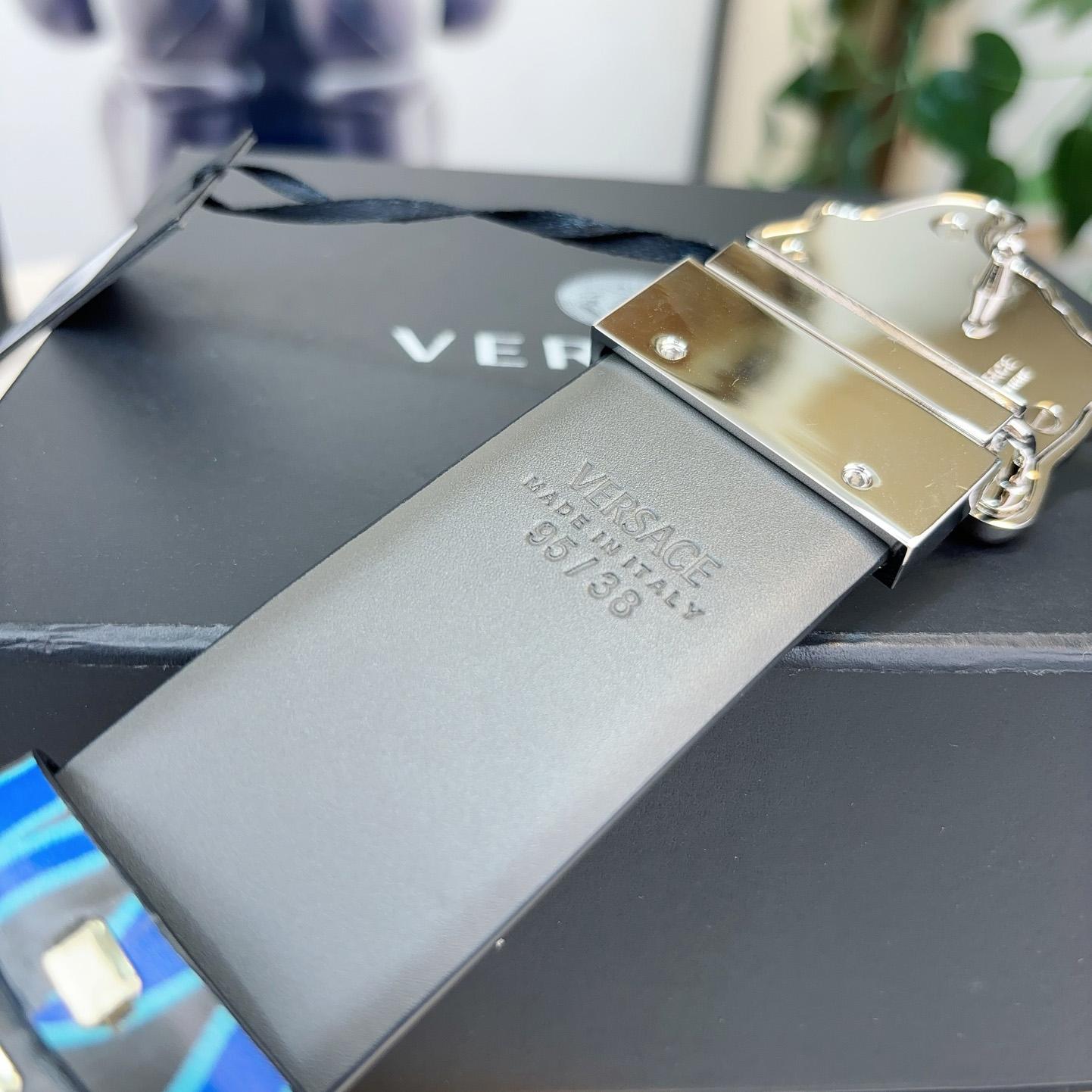 Versace Leather Belt   40mm - DopestKickz