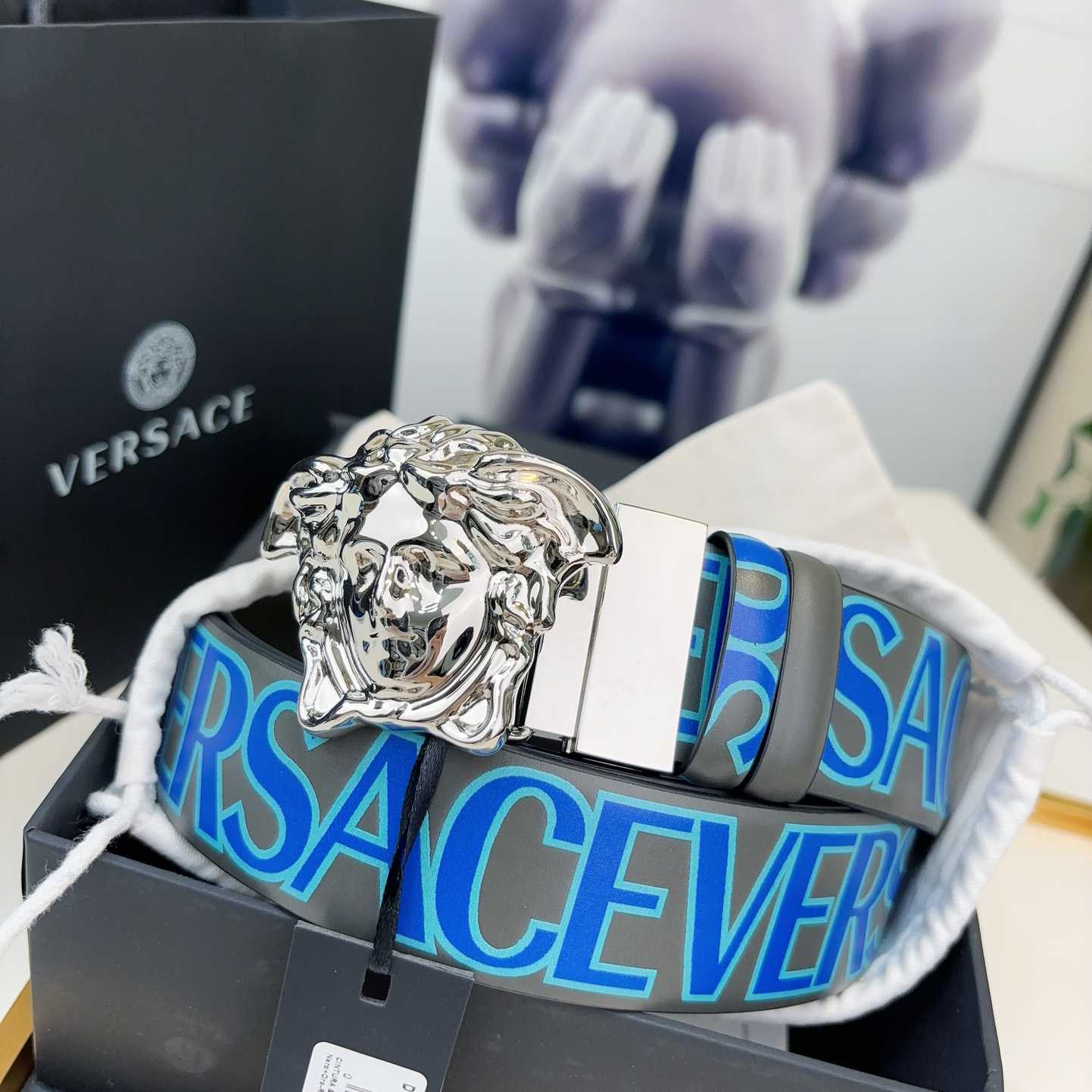 Versace Leather Belt   40mm - DopestKickz