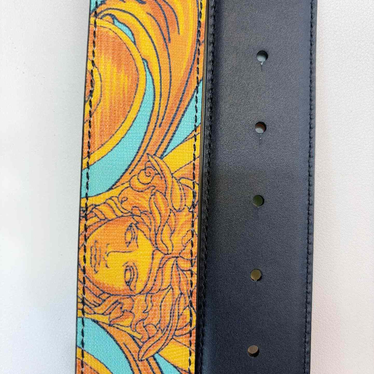 Versace Barocco Reversible Leather Belt    40mm - DopestKickz