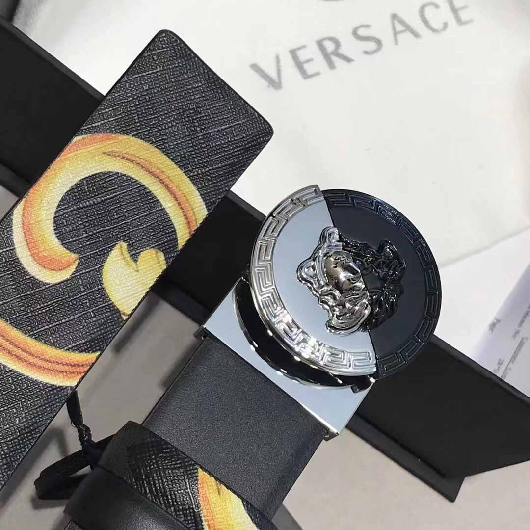 Versace Leather Belt   35mm - DopestKickz