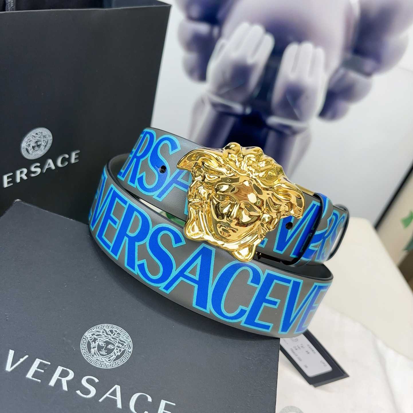 Versace Leather Belt   40mm - DopestKickz