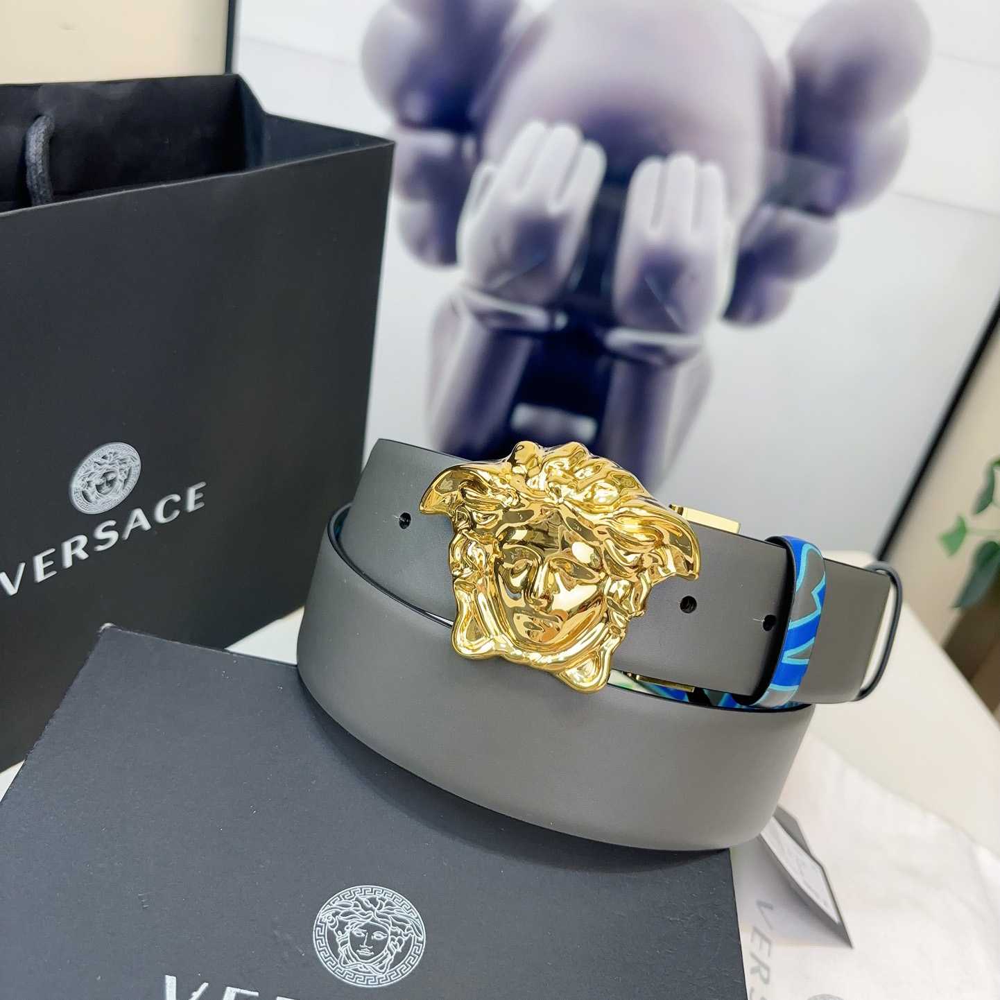 Versace Leather Belt   40mm - DopestKickz