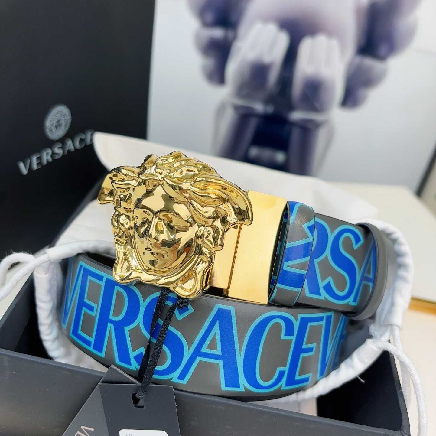 Versace Leather Belt   40mm - DopestKickz