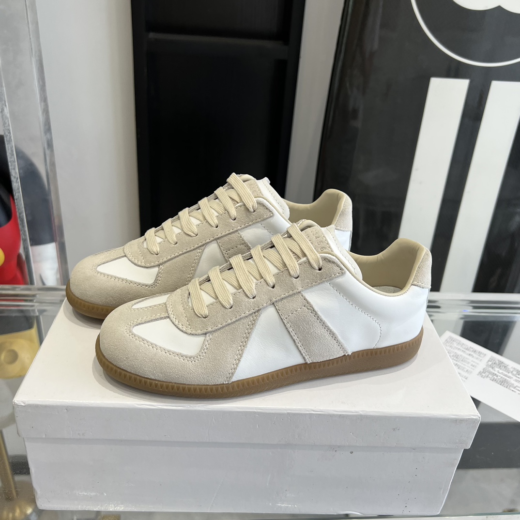 Maison Margiela Suede And Fabric Sneakers - DopestKickz