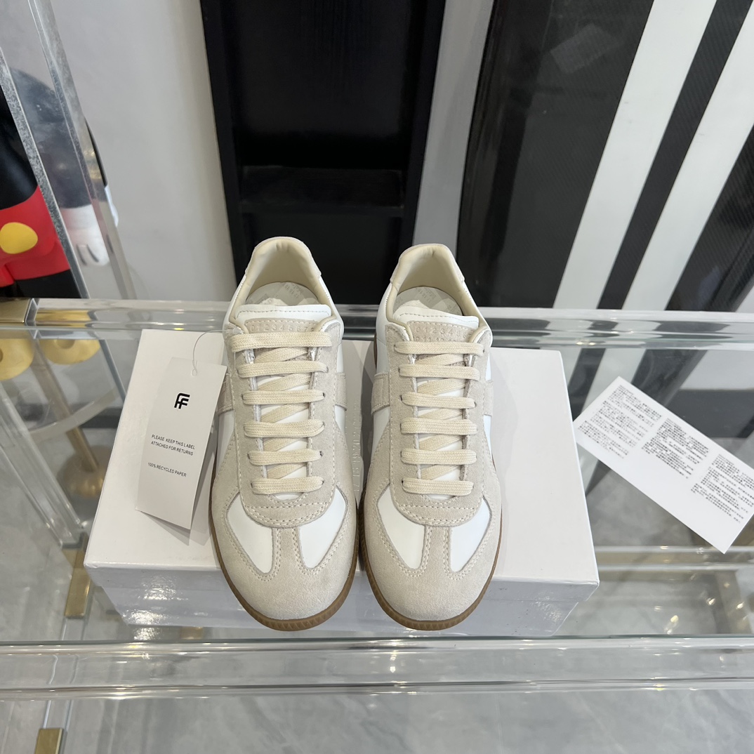 Maison Margiela Suede And Fabric Sneakers - DopestKickz