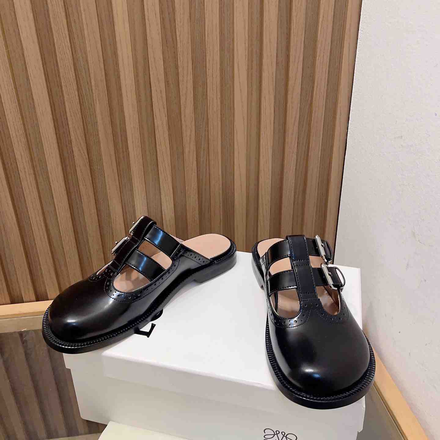 Loewe Campo Mary Jane Mule In Calfskin - DopestKickz