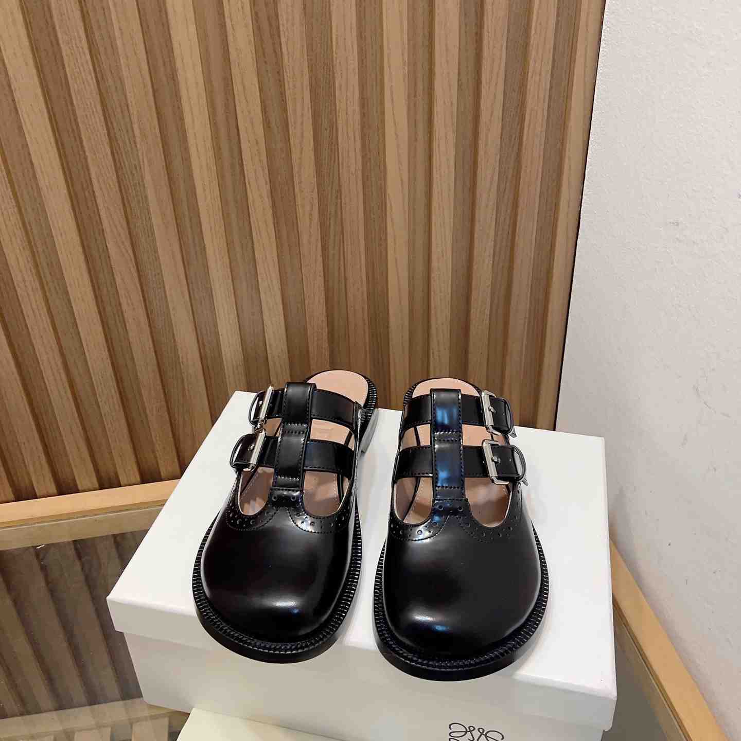 Loewe Campo Mary Jane Mule In Calfskin - DopestKickz