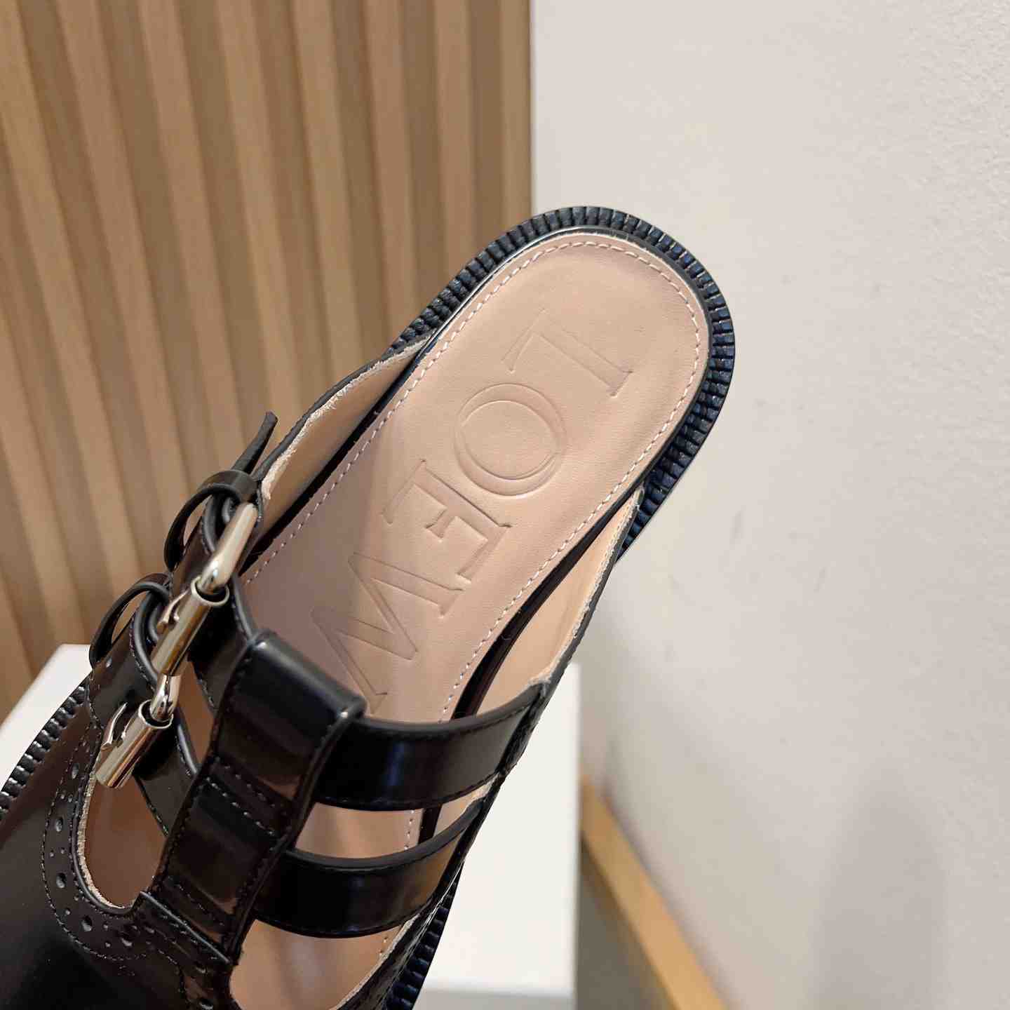 Loewe Campo Mary Jane Mule In Calfskin - DopestKickz