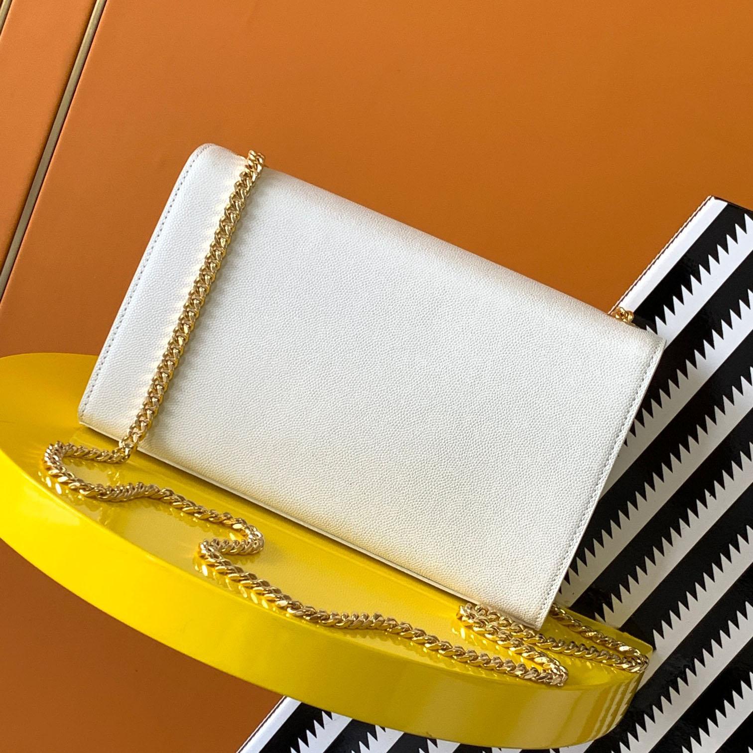 Saint Laurent Kate Medium In Grain De Poudre Embossed Leather - DopestKickz