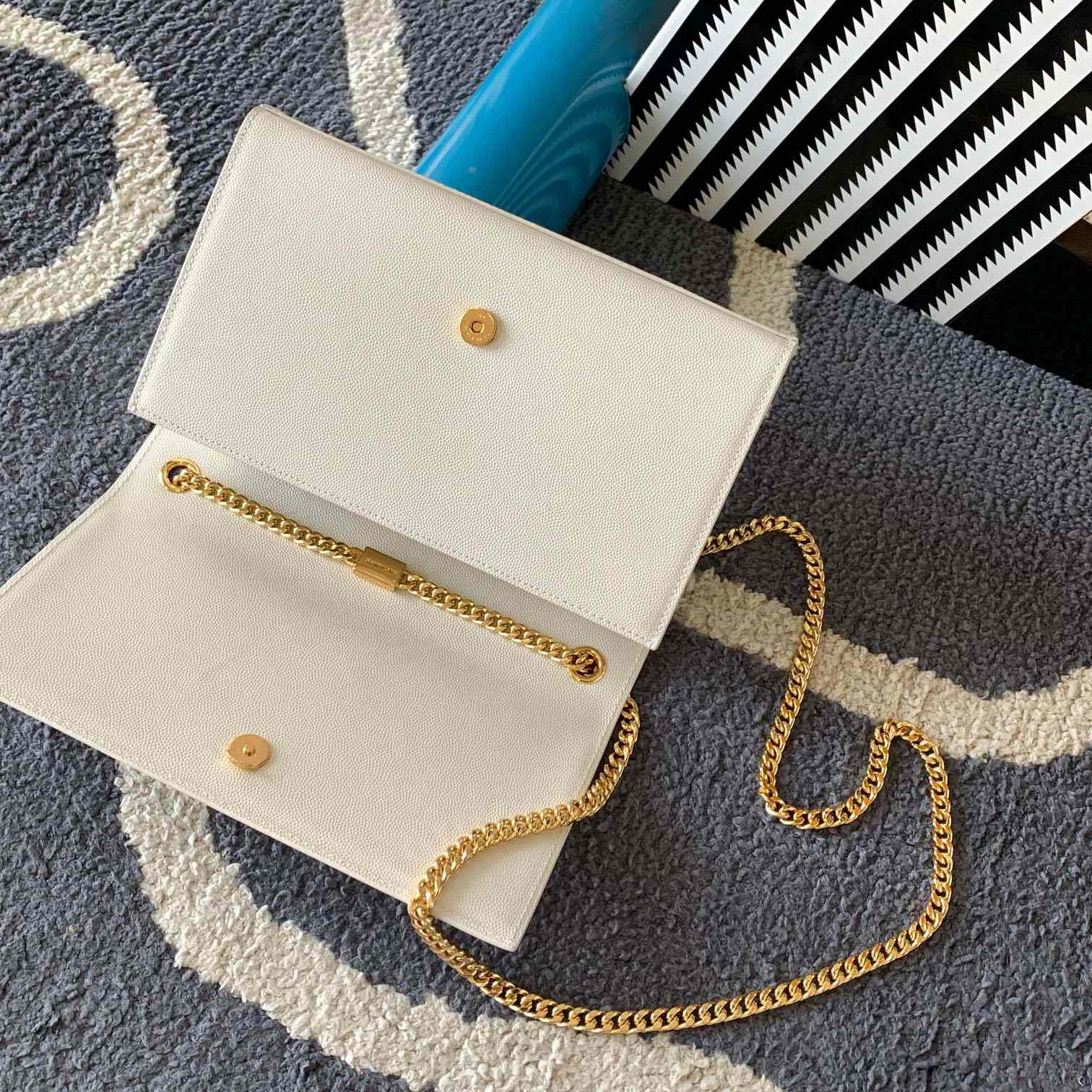 Saint Laurent Kate Medium In Grain De Poudre Embossed Leather - DopestKickz