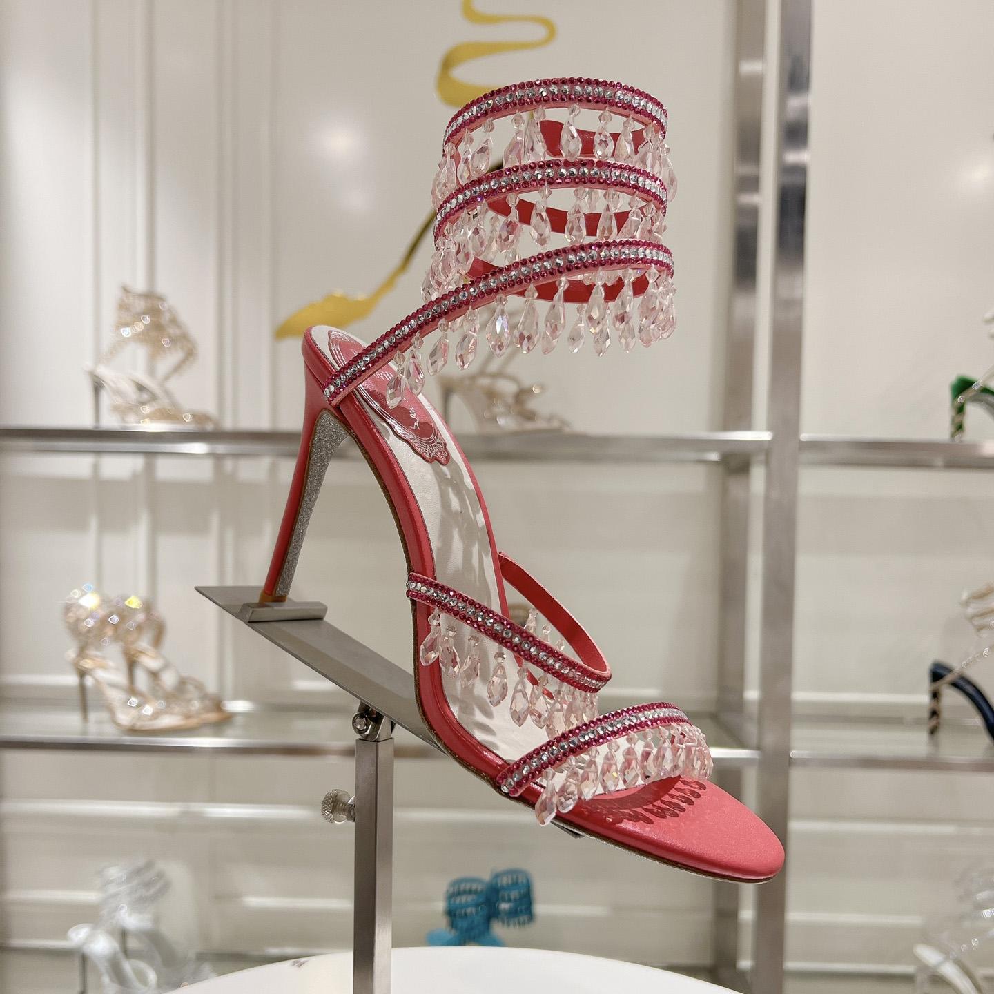Rene Caovilla Chandelier 95mm Crystal-embellished Sandals - DopestKickz