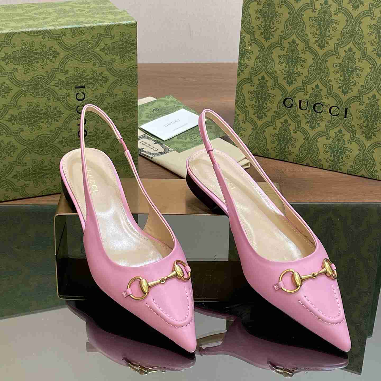 Gucci Women's Horsebit Slingback Ballet Flat - DopestKickz