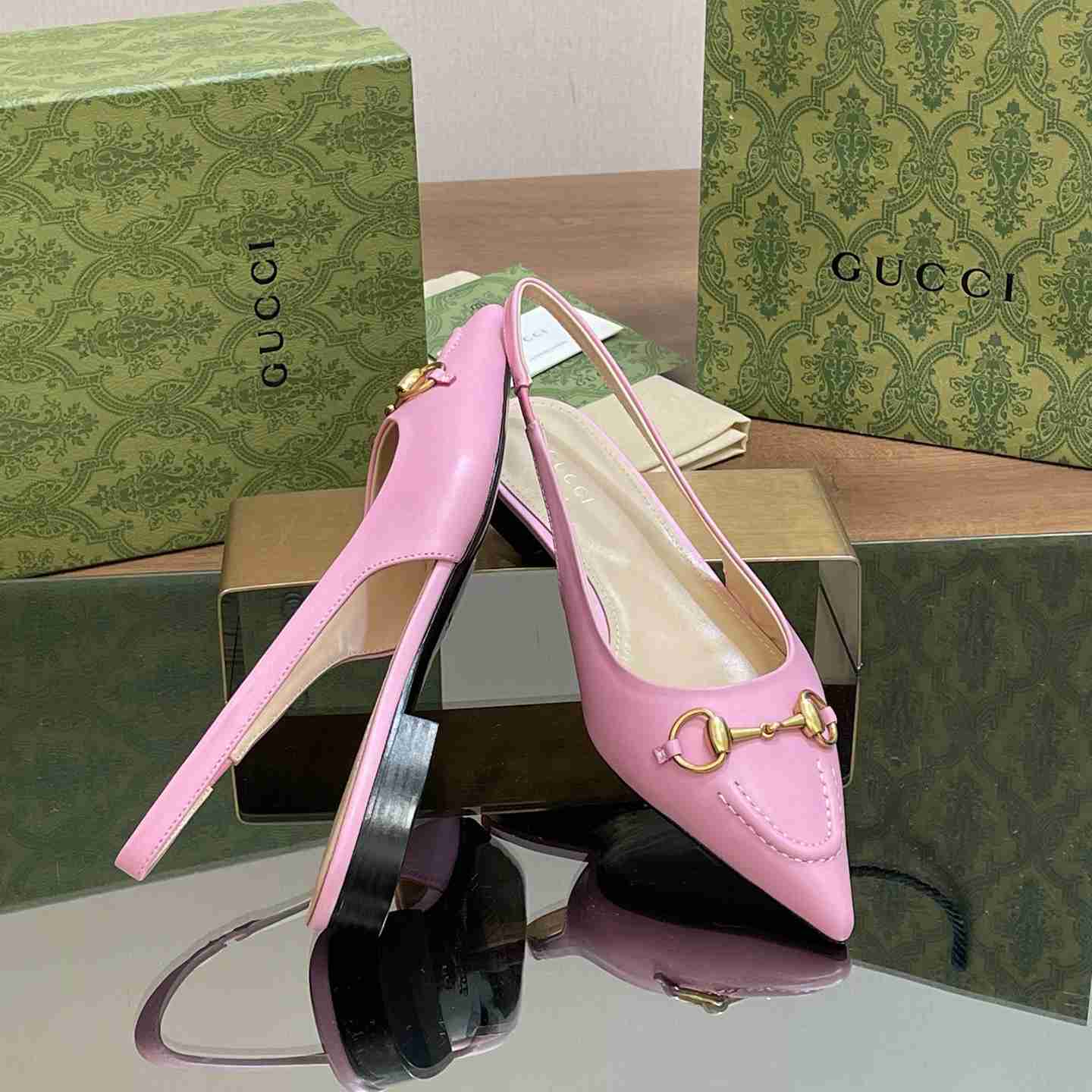 Gucci Women's Horsebit Slingback Ballet Flat - DopestKickz