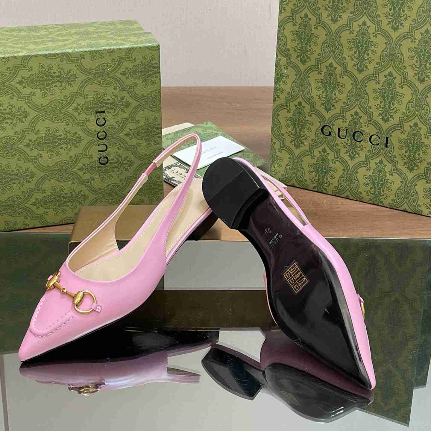 Gucci Women's Horsebit Slingback Ballet Flat - DopestKickz
