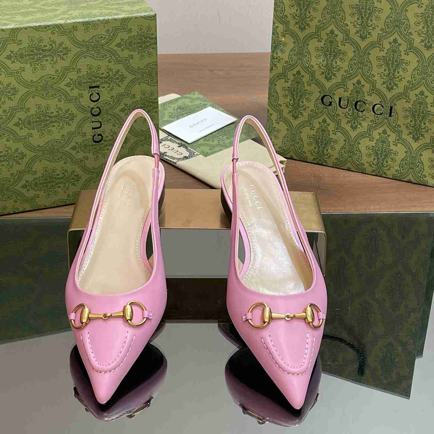 Gucci Women's Horsebit Slingback Ballet Flat - DopestKickz