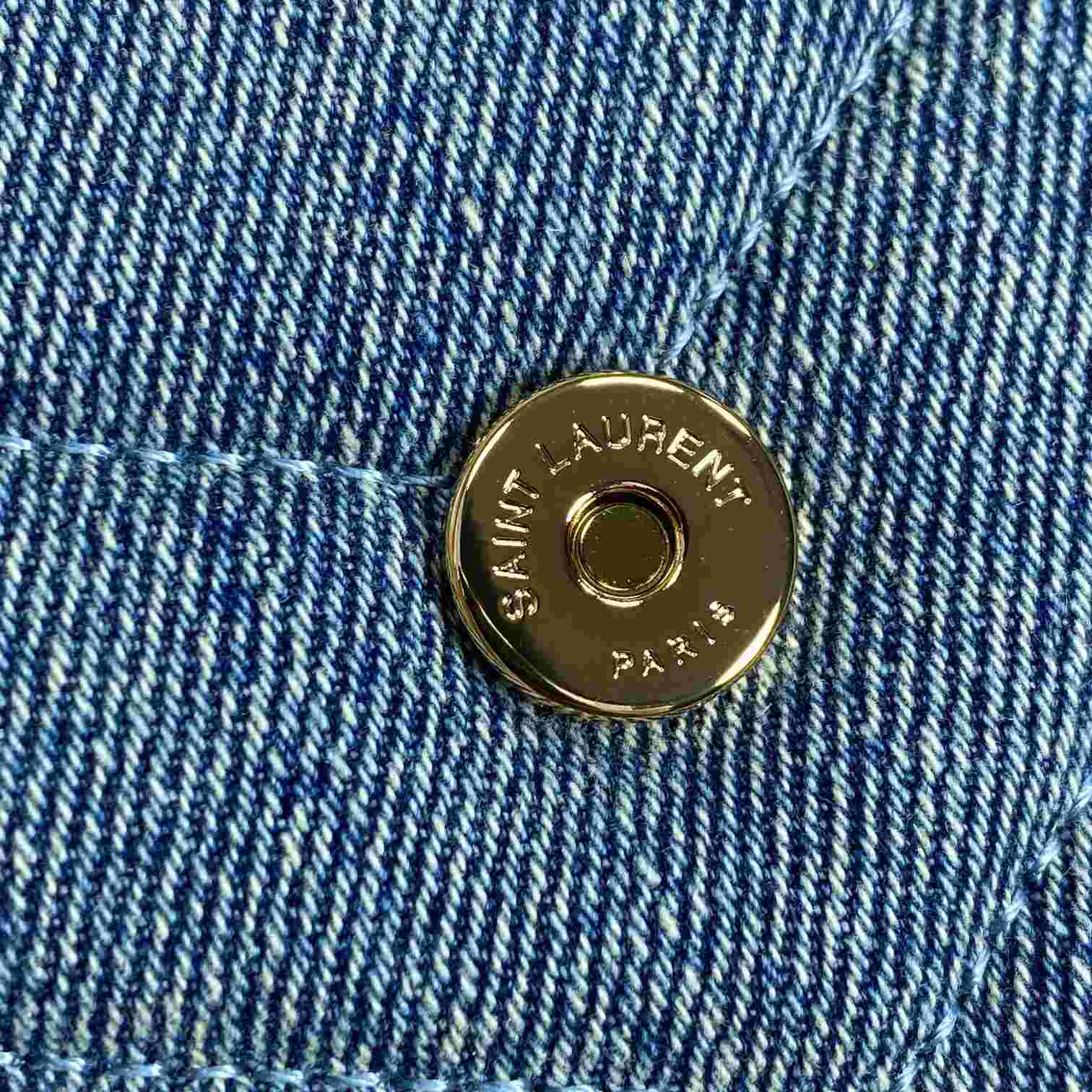 Saint Laurent Denim Shoulder Bag （0x7x15cm） - DopestKickz