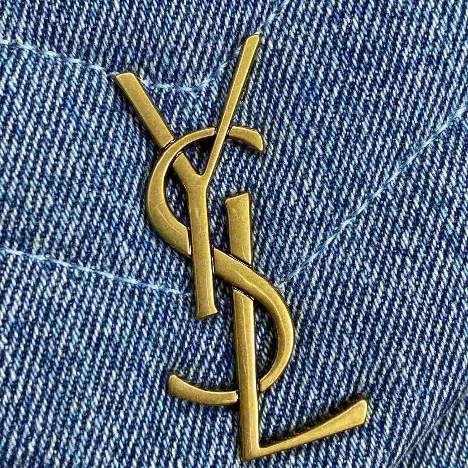 Saint Laurent Denim Shoulder Bag （0x7x15cm） - DopestKickz