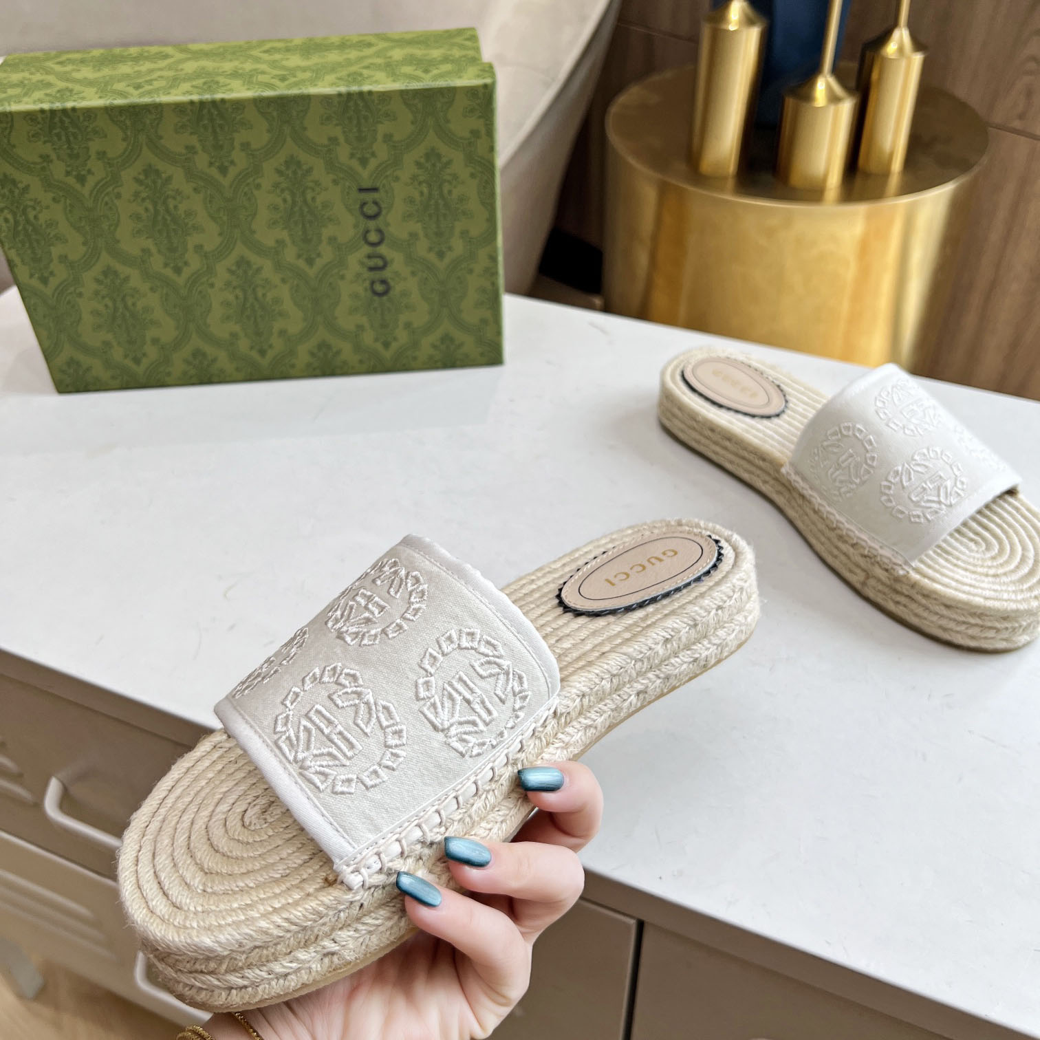 Gucci Women's Interlocking G Espadrille Sandal - DopestKickz