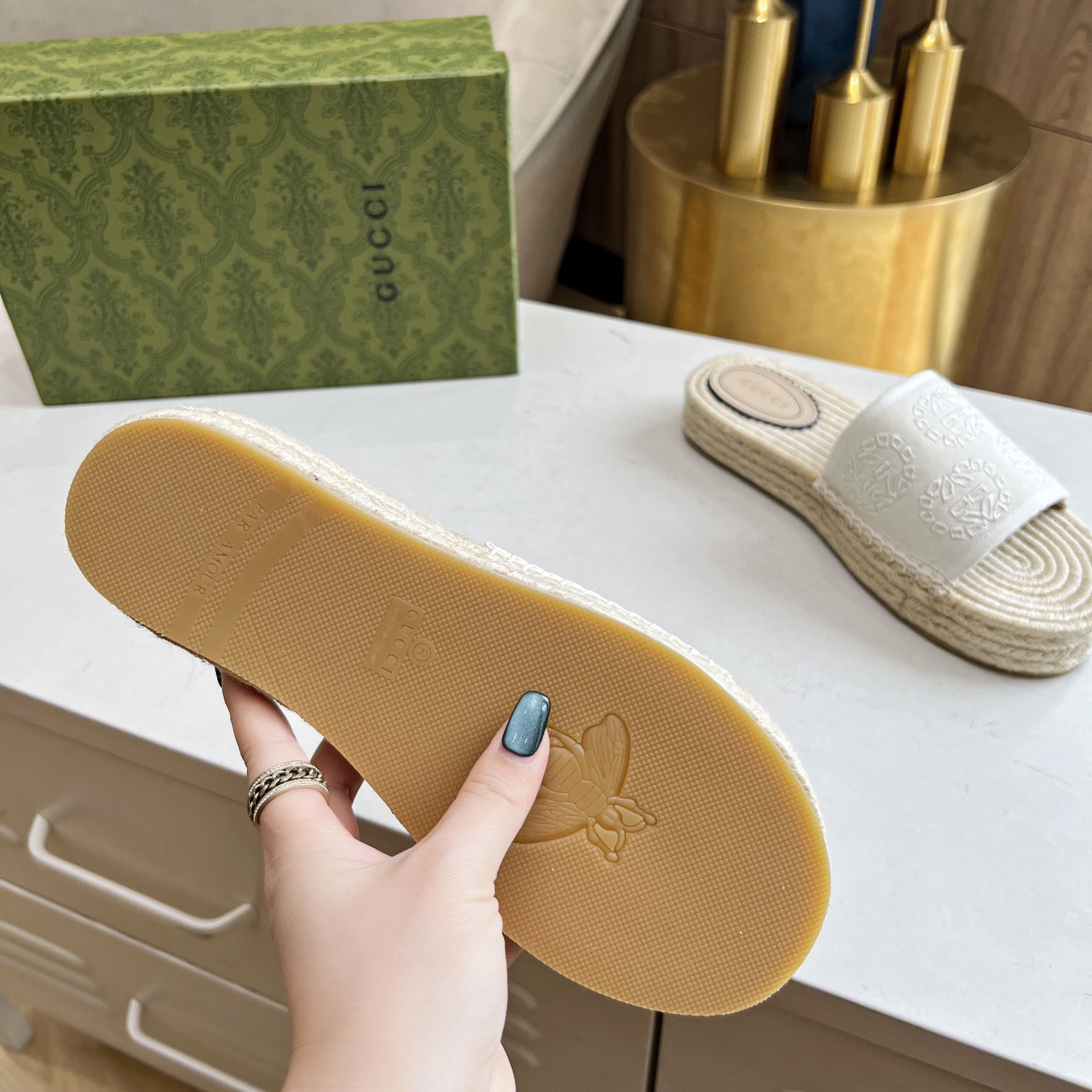 Gucci Women's Interlocking G Espadrille Sandal - DopestKickz