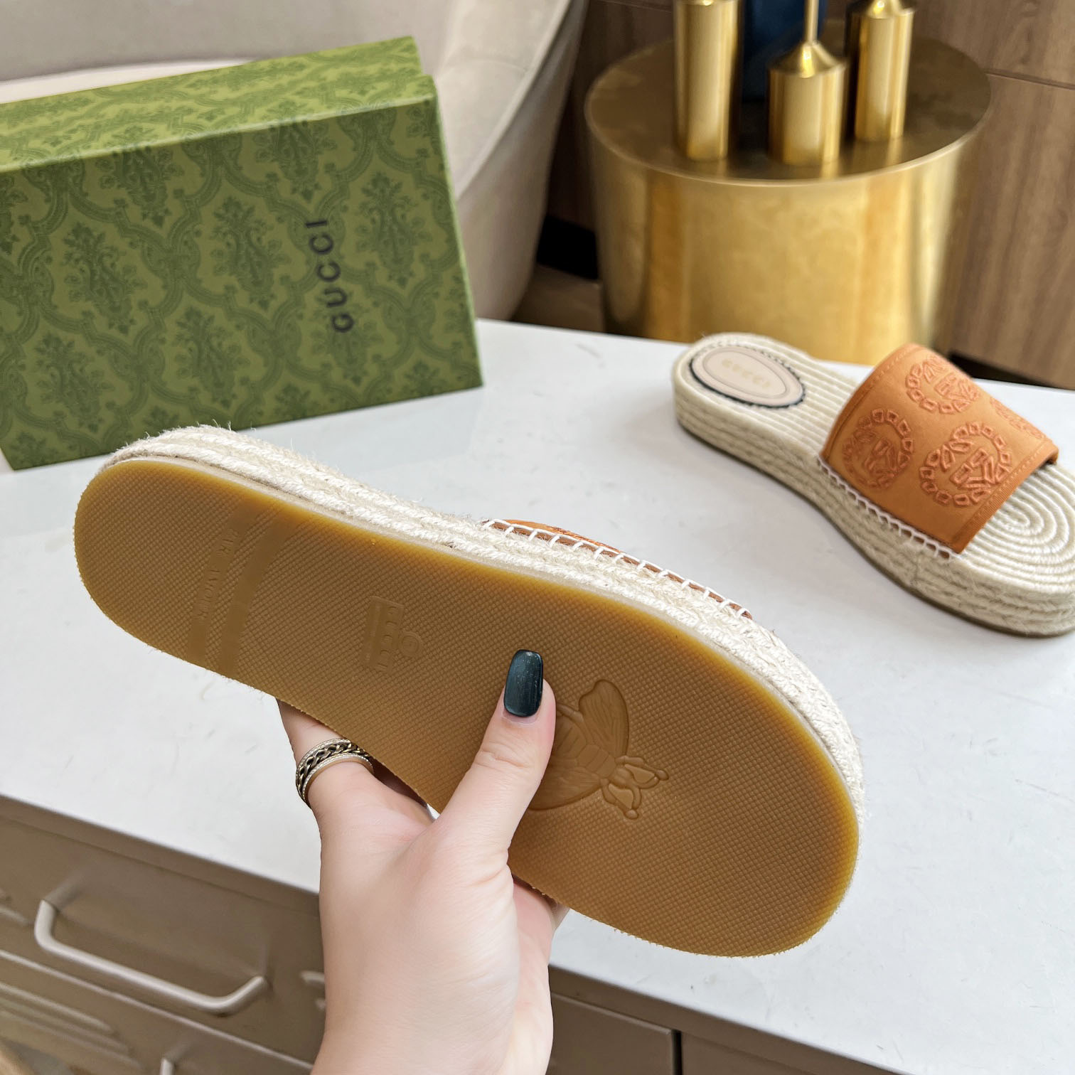 Gucci Women's Interlocking G Espadrille Sandal - DopestKickz