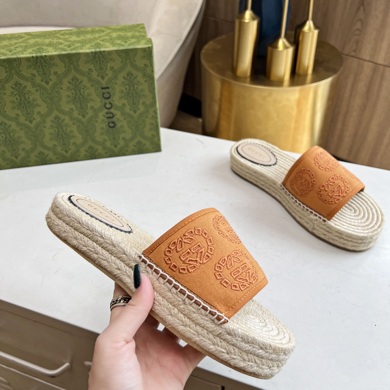 Gucci Women's Interlocking G Espadrille Sandal - DopestKickz