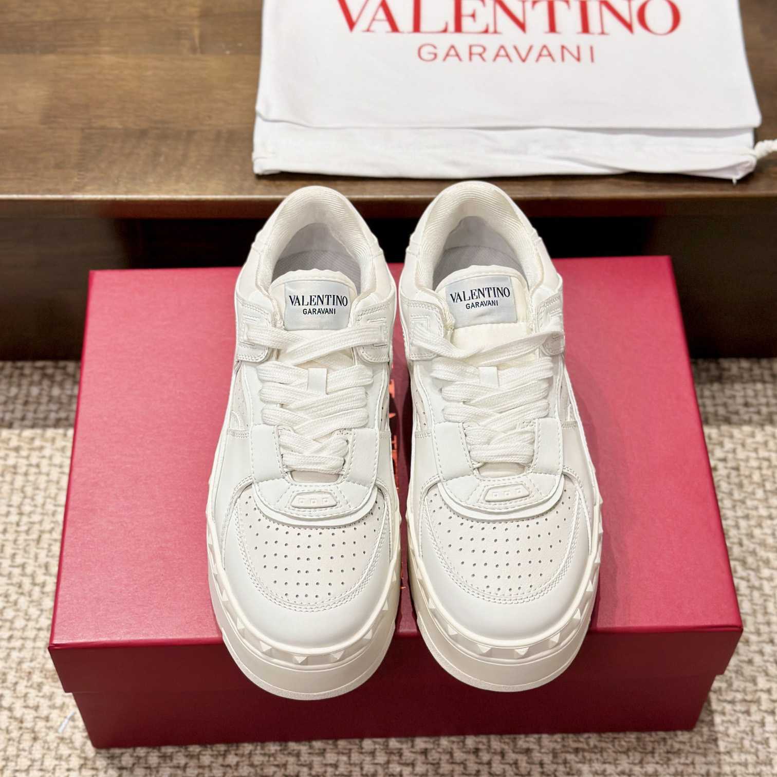 Valenti Garavani Freedots XL Leather Sneakers - DopestKickz