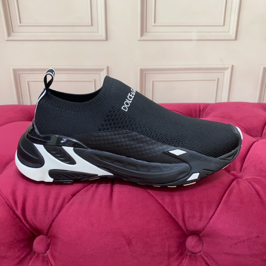 Dolce & Gabbana Stretch Mesh Fast Sneaker 'Black' - DopestKickz