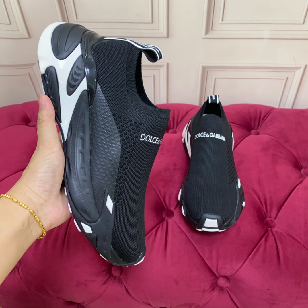 Dolce & Gabbana Stretch Mesh Fast Sneaker 'Black' - DopestKickz