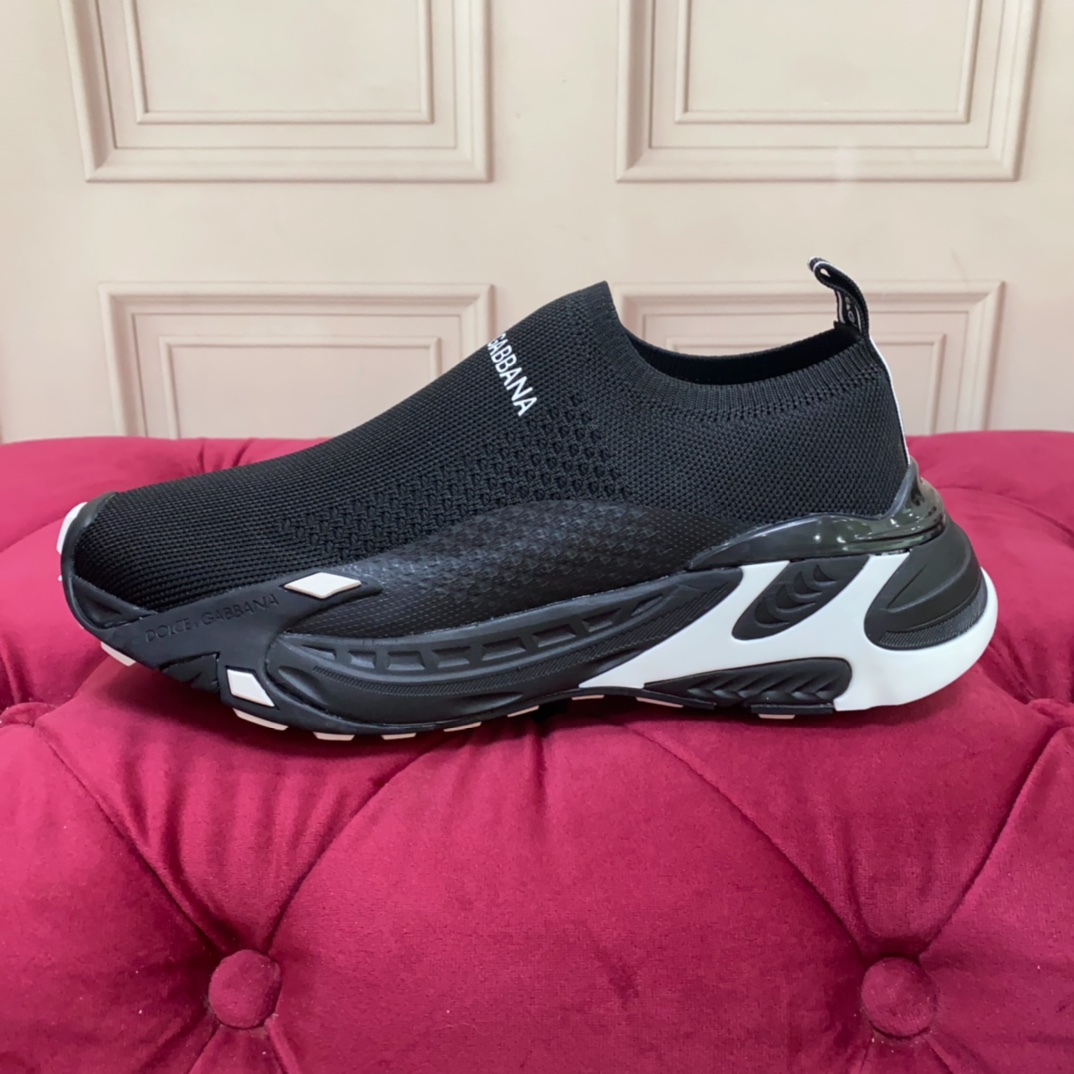 Dolce & Gabbana Stretch Mesh Fast Sneaker 'Black' - DopestKickz