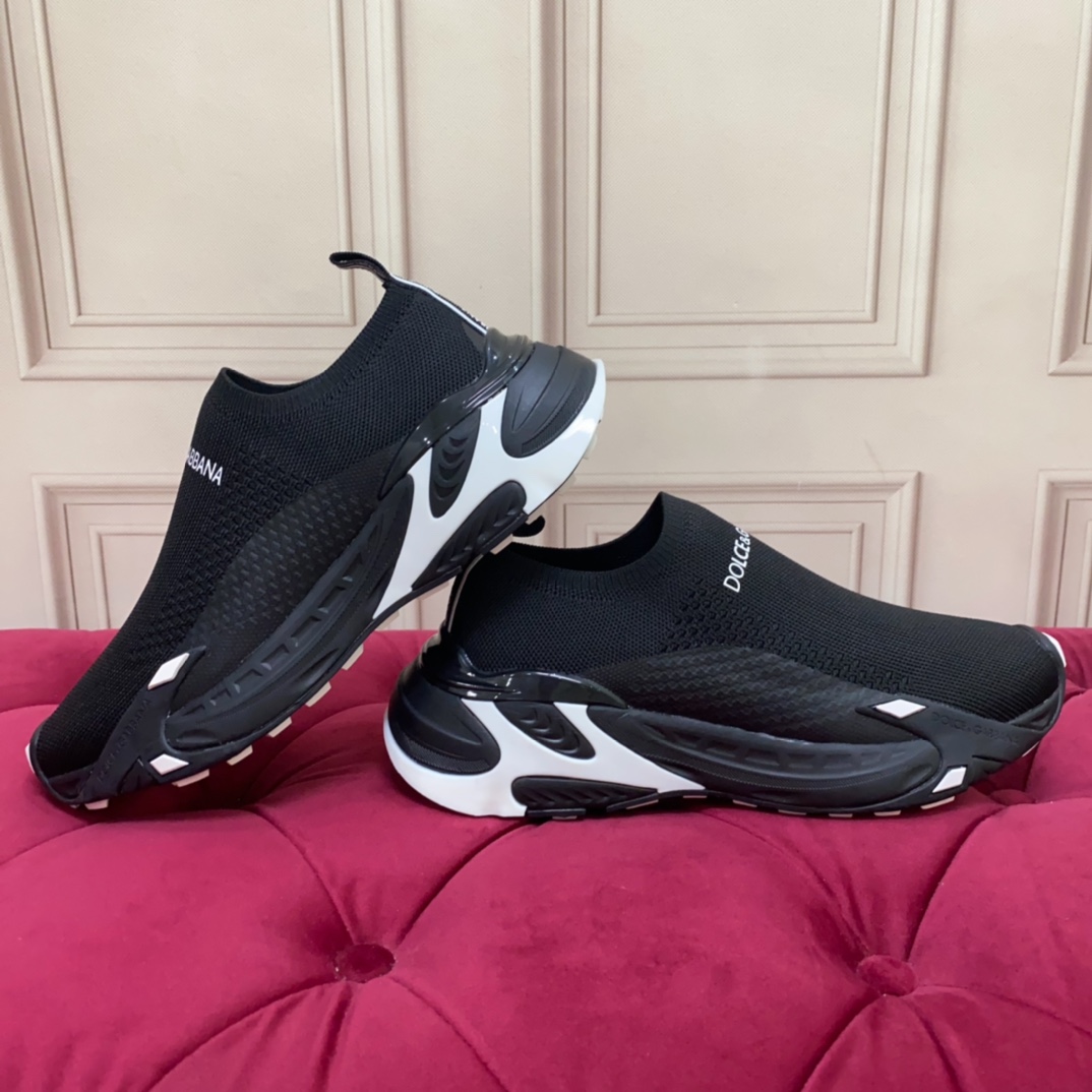 Dolce & Gabbana Stretch Mesh Fast Sneaker 'Black' - DopestKickz